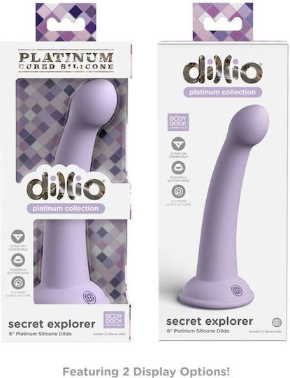 Pipedream Secret Explorer Dildo realist Cu ventuză Violet 15cm