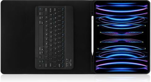 Tech-Protect SC Pen Hybrid Klappdeckel mit Tastatur im Englisch US Schware (iPad Pro 2020 12,9 Zoll / iPad Pro 2021 12,9 Zoll / iPad Pro 2022 12,9 Zoll) TPSCPIPP129B