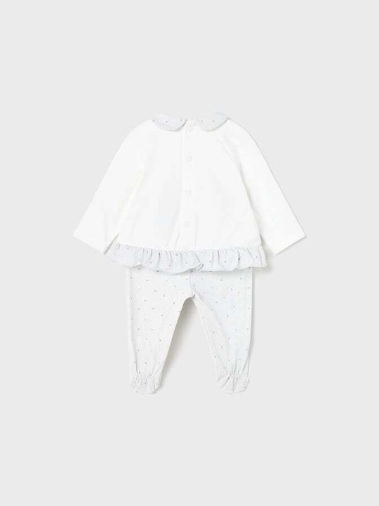 Mayoral Kids Set with Pants Winter 2pcs White