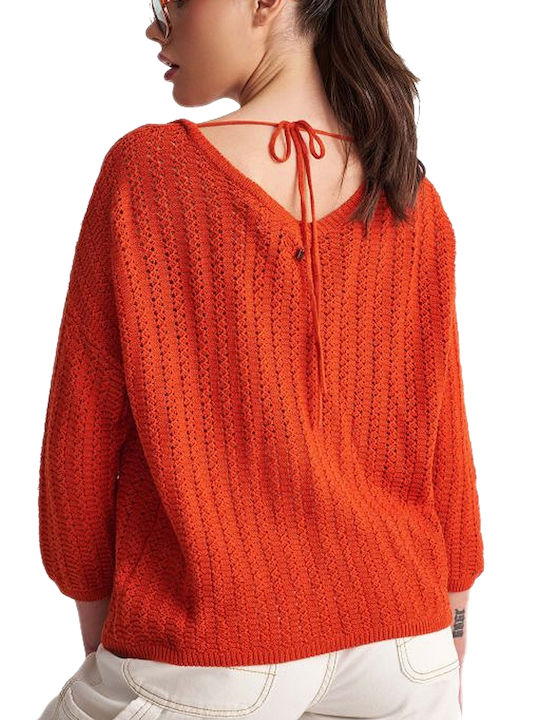 Attrattivo Women's Long Sleeve Sweater Orange