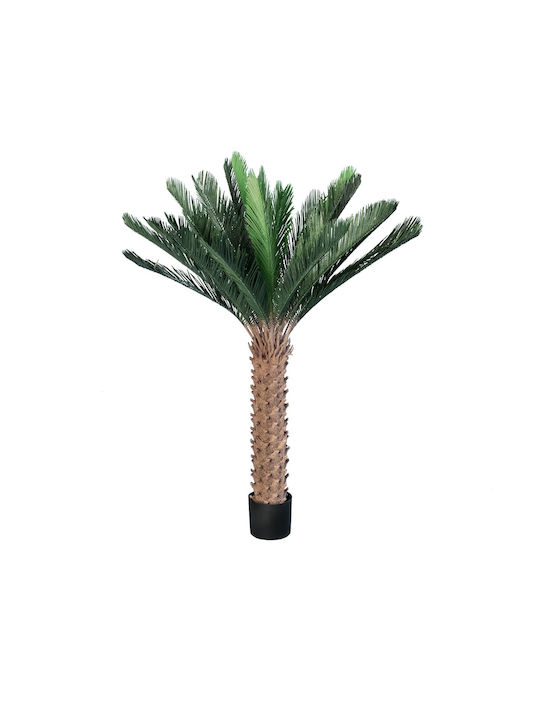 GloboStar Plantă Artificială în Ghiveci Cycads Green 140cm cu LED 1buc