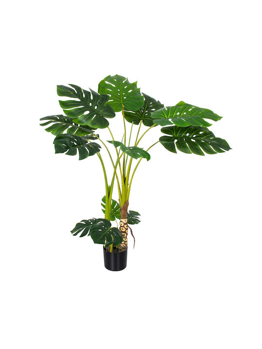 Künstliche Pflanze im Topf Monstera Grün 140cm GloboStar
