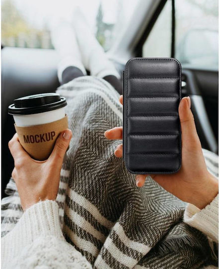 Puffer Book Δερματίνης Μαύρο (iPhone 12 / 12 Pro)