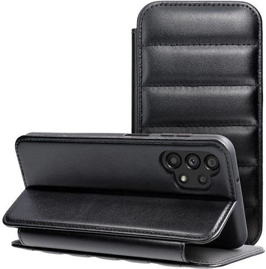 Forcell Puffer Buchen Sie Synthetisches Leder Schwarz (Galaxy A32 4G)