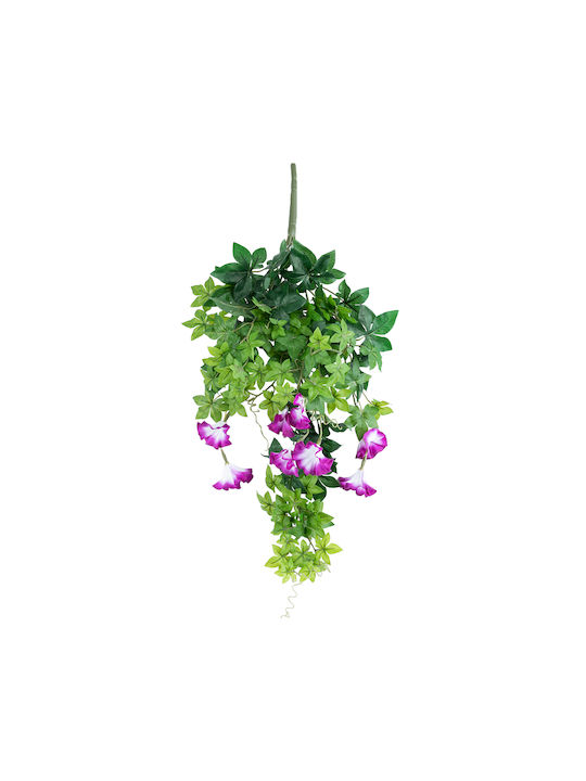 GloboStar Hängende Künstliche Pflanze Morning Glory Grün 60cm 1Stück