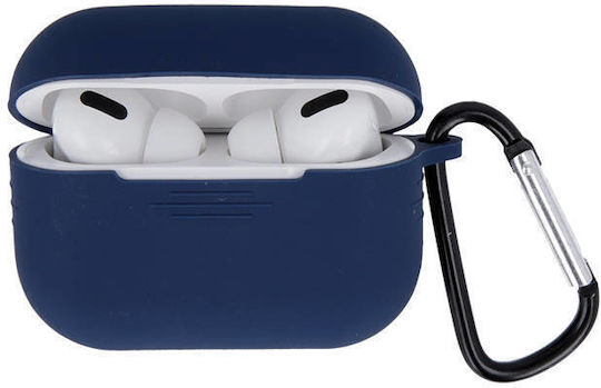 TelForceOne Case Silicone with Hook Dark Blue for Apple AirPods 3