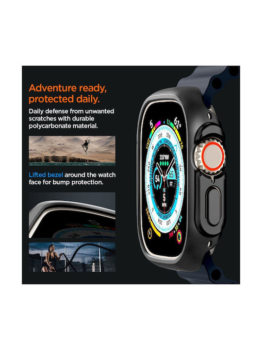 Spigen Thin Fit Plastic Case in Transparent color for Apple Watch Ultra 49mm