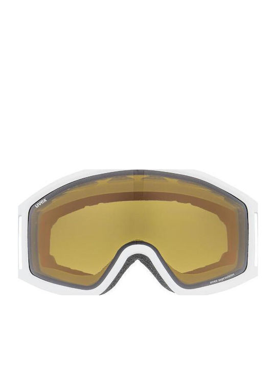Uvex G.GL 3000 LGL Μάσκα Σκι & Snowboard Ενηλίκων Λευκή με Φακό σε Πορτοκαλί Χρώμα