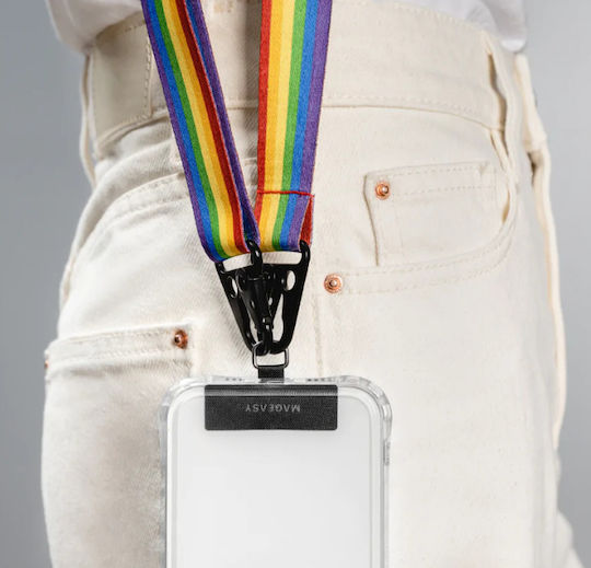 SwitchEasy Strap & Strap Card Λουράκι Λαιμού για Κινητά Rainbow
