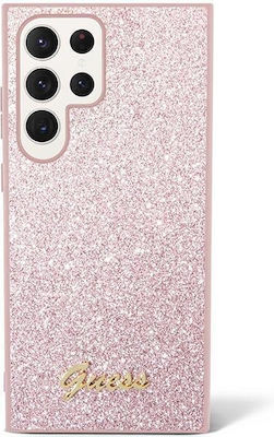 Guess Fixed Glitter Plastic Back Cover Pink (Galaxy S23 Ultra)