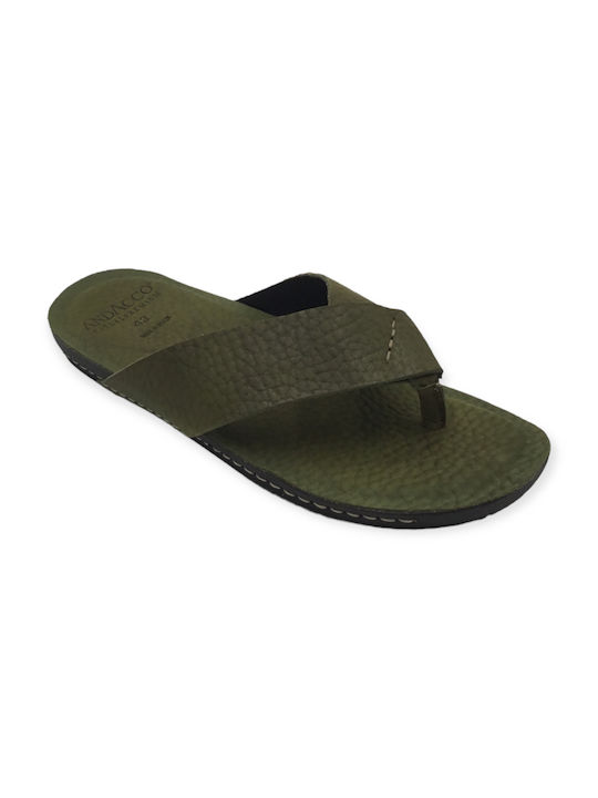 Adam's Shoes Men's Leather Sandals Green