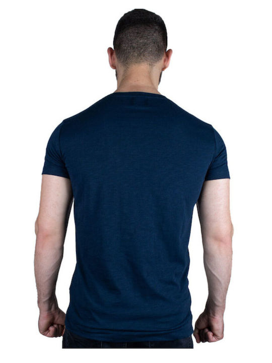 Paco & Co Herren T-Shirt Kurzarm Marineblau