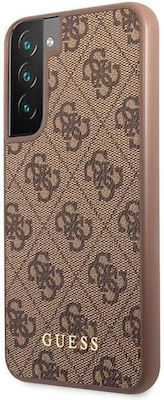 Guess 4G Metal Logo Umschlag Rückseite Kunststoff Braun (Galaxy S23+) GUHCS23MG4GFBR