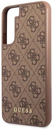 Guess 4G Metal Logo Umschlag Rückseite Kunststoff Braun (Galaxy S23)