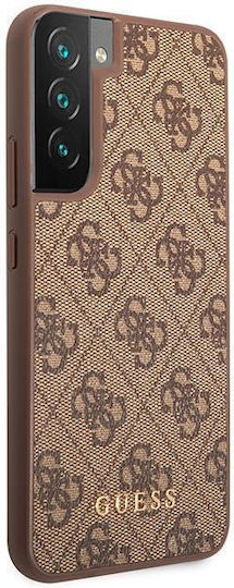 Guess 4G Metal Logo Umschlag Rückseite Kunststoff Braun (Galaxy S23)