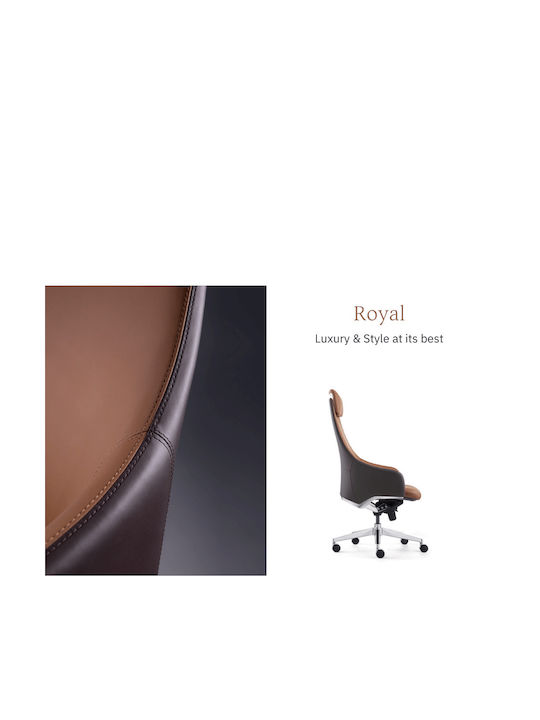 ErgoAction Royal Executive Office Chair with Recline Brown