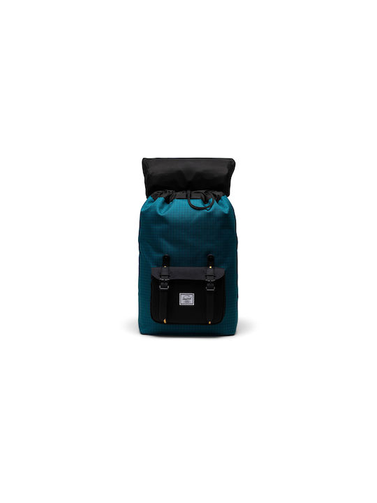 Herschel Little America 17lt Harbour Blue Grid/Black/Amber Yellow