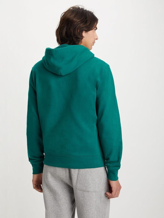 Levi's Men's Sweatshirt with Hood and Pockets Green