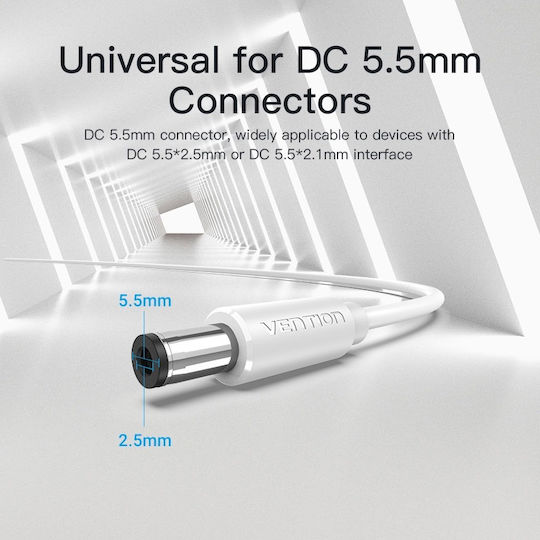 Vention USB 2.0 Kabel USB-A-Stecker - DC Weiß 1.5m CEYWG