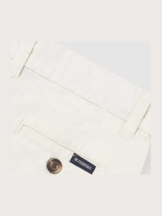 Kids' Chino Fabric Pants White