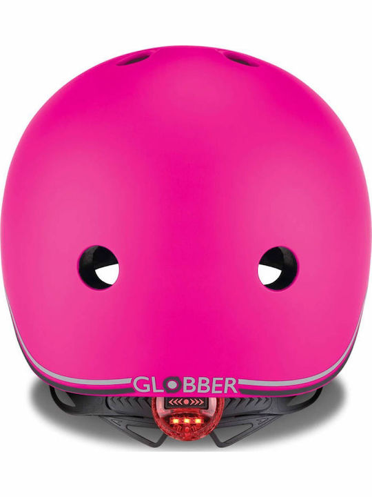 Globber Go Up Lights Kids' Helmet for City Bike Pink with LED Light XXS/XS (45-51cm)