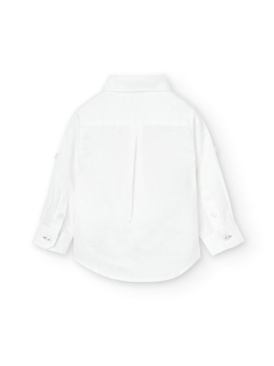 Boboli Kids Linen Shirt White