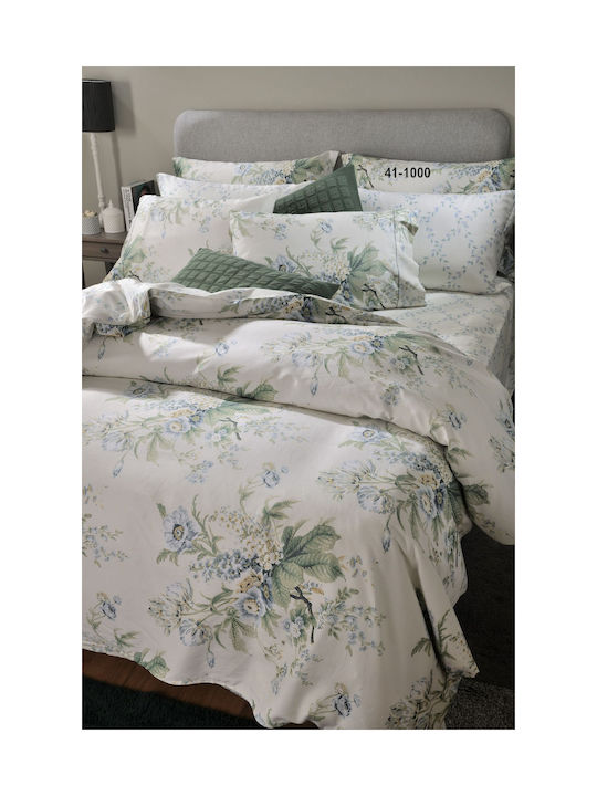 Down Town Home Bouquet 795 Pillowcase Set Oxford Blue 52x75cm.