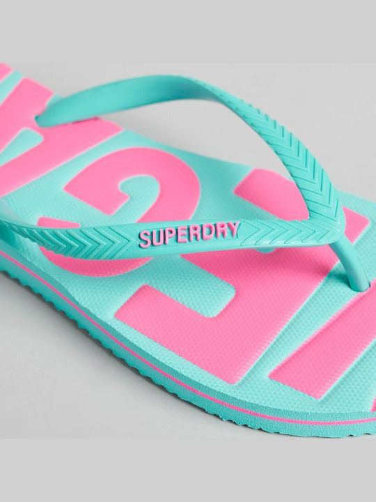 Superdry D1 Ovin Vintage Vegan Flip Flop Flip Flops Τιρκουάζ