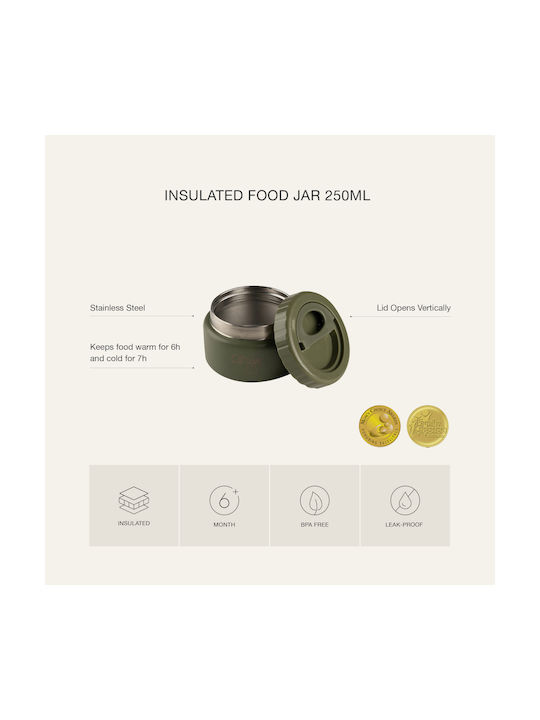 Citron Citron Δοχείο Φαγητού Inox Θερμός Olive 250ml