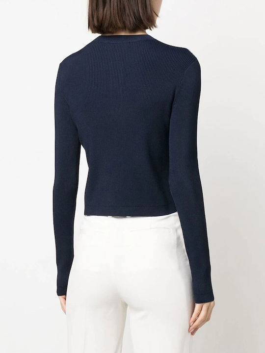 Ralph Lauren Κοντή Γυναικεία Ζακέτα με Κουμπιά σε Navy Μπλε Χρώμα
