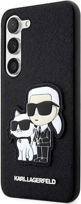 Karl Lagerfeld Karl & Choupette Synthetic Leather / Plastic Back Cover Black (Galaxy S23)