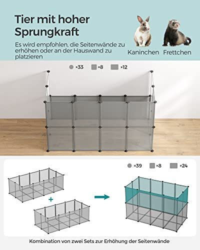 Cub Din Plastic Pentru Depozitare Parc Pentru Câini 143x73x46 cm Argintiu