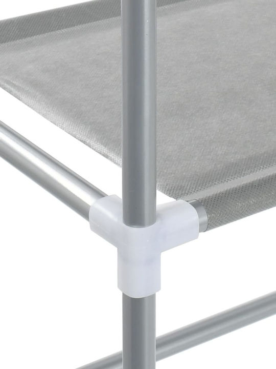 vidaXL Wall Mounted Bathroom Shelf Metallic with 2 Shelves 69x28x143cm Gray