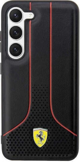 Ferrari Perforated Back Cover Πλαστικό / Σιλικόνης Μαύρο (Galaxy S23)