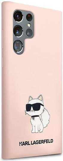Karl Lagerfeld Choupette Back Cover Σιλικόνης Ροζ (Galaxy S23 Ultra)