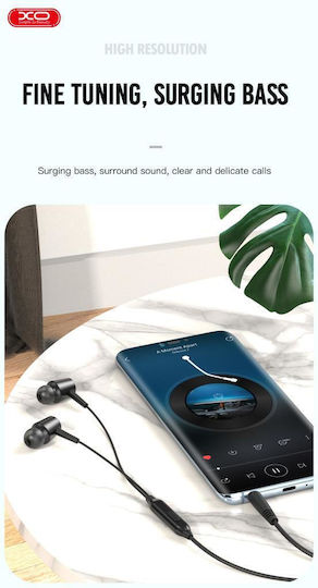 XO EP57 Κόκκινο In-ear Handsfree με Βύσμα 3.5mm Κόκκινο