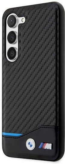 BMW Carbon Back Cover Δερμάτινο / Πλαστικό / Σιλικόνης Μαύρο (Galaxy S23+)
