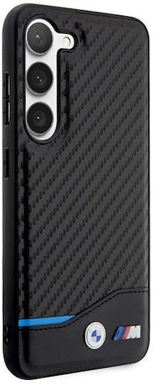 BMW Carbon Back Cover Δερμάτινο / Πλαστικό / Σιλικόνης Μαύρο (Galaxy S23+)