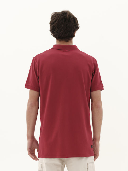 Men's Short Sleeve Polo T-shirt Red