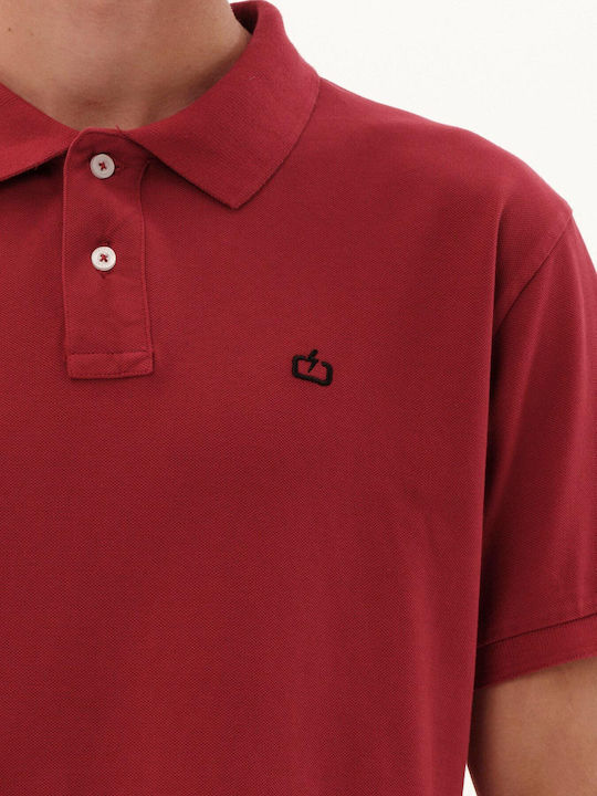 Men's Short Sleeve Polo T-shirt Red