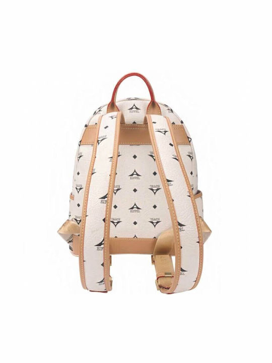 Leather Women's Bag Backpack Beige