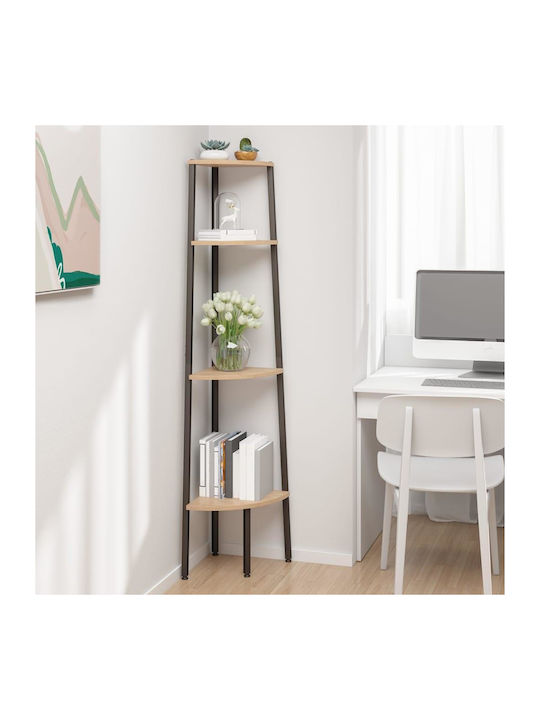 Corner Bookcase Beige 45.5x31.5x150cm