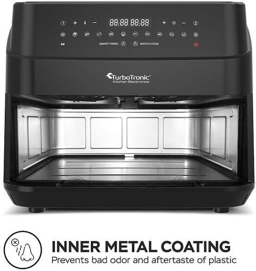 Turbotronic TT-DAF6W Air Fryer with Double Detachable Bucket 9lt Black