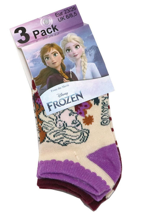 Disney Παιδικά Σοσόνια Frozen Μωβ 3 Ζευγάρια Disney Παιδικά Σοσόνια Frozen Μωβ 3 Ζευγάρια