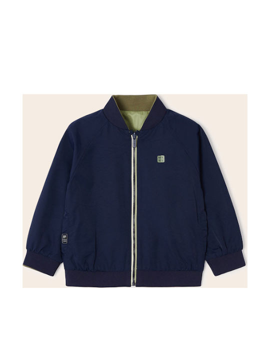 Kids Bomber Short Windproof Double Sided Navy Blue