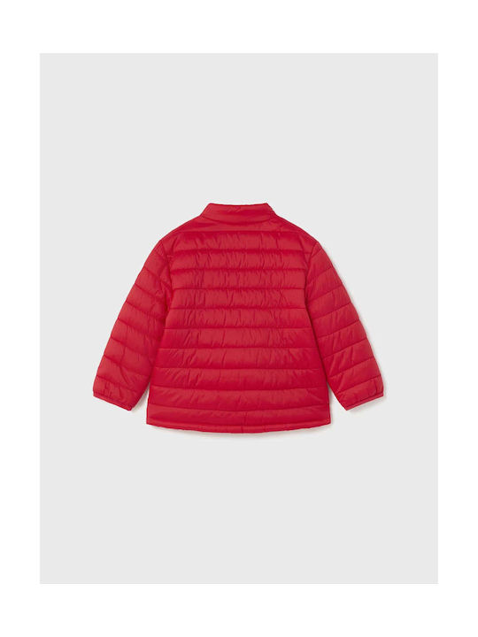 Mayoral Kids Quilted Jacket Short Red