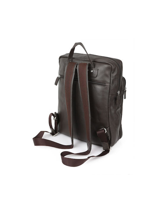 Beverly Hills Polo Club Männlich Leder Rucksack Braun 17.5Es