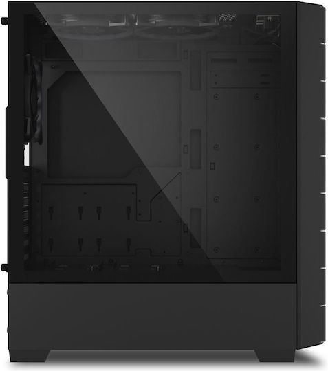 Sharkoon HEX Gaming Midi Tower Computer Case with Side Window and RGB Lighting Black