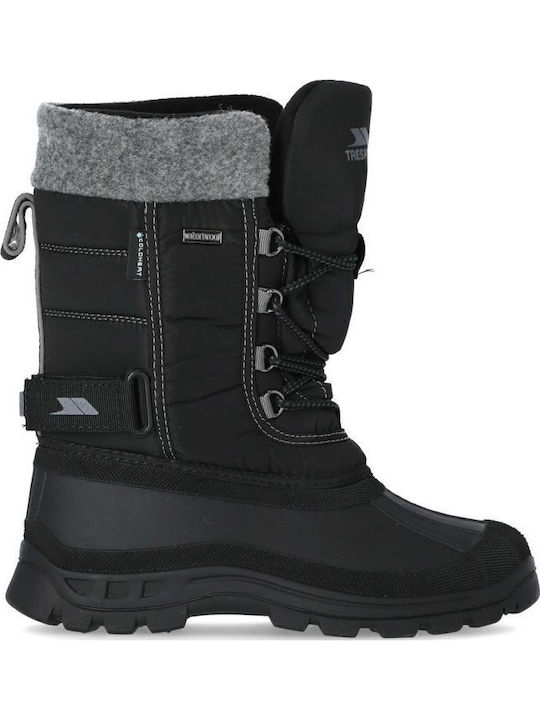 Strachan Apre Kinder-Schneestiefel mit Schnürsenkeln Schwarze