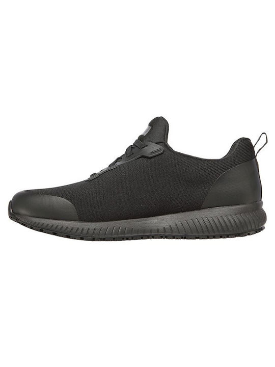 Skechers Squad SR Myton Παπούτσι Εργασίας Μαύρο O1 με Πιστοποίηση ESD , FO , SR,SRC